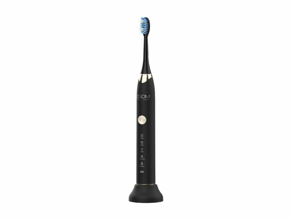 Įkraunamas, elektrinis dantų šepetėlis OSOM Oral Care Sonic Toothbrush Black OSOMORALT7BL, juodos spalvos, IPX7 OSOM Oral Care įkraunamas, elektrinis dantų šepetėlis Sonic Toothbrush Black, OSOMORALT7BL, juodos spalvos, IPX7