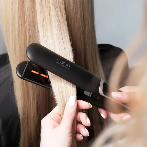 Plaukų tiesintuvas OSOM Professional Infrared Hair Straightener Rose Gold Plaukų tiesintuvas OSOM Professional Infrared Hair Straightener Black OSOM815, su infraraudonaisiais spinduliais, 230 C, 48 W, plačiomis plokštelėmis