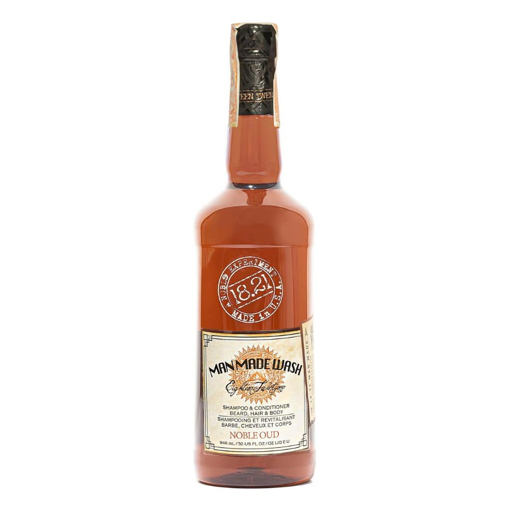 Daugiafunkcė priemonė vyrams 3 in 1_ stiprinamasis šampūnas, kondicionierius ir kūno prausiklis viename 18.21 Man Made Wash Noble Oud WSH32NON, 950 ml-min 18.21 Man Made daugiafunkcė priemonė vyrams 3in1: stiprinamasis šampūnas, kondicionierius ir kūno prausiklis viename Wash Noble Oud WSH32NON, 946ml