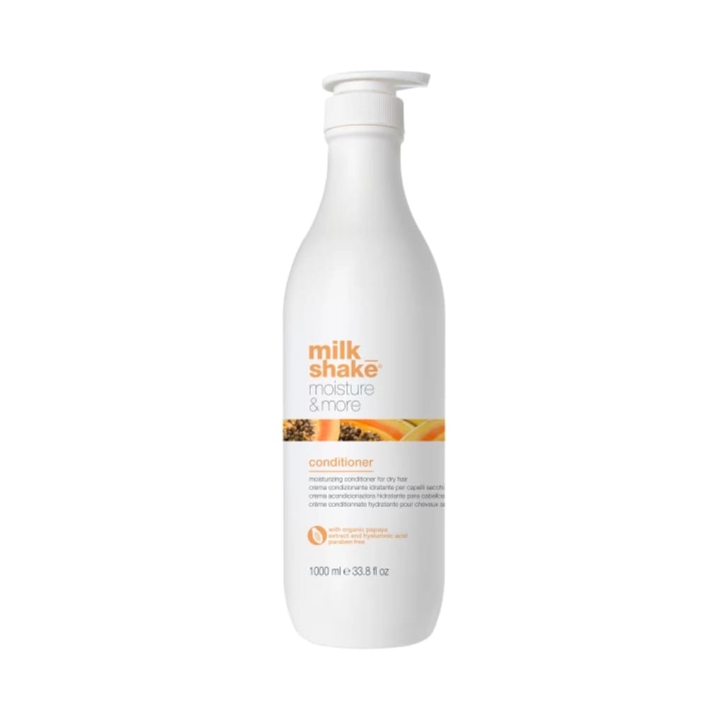 Milk Shake drėkinantis kondicionierius sausiems plaukams MOISTURE AND MORE, 1000ml-min Milk Shake drėkinantis kondicionierius sausiems plaukams MOISTURE AND MORE, 1000ml