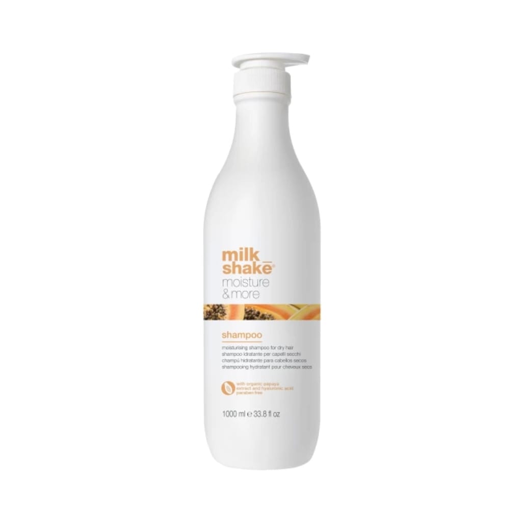 Milk Shake drėkinantis šampūnas sausiems plaukams MOISTURE AND MORE, 1000ml-min Milk Shake drėkinantis šampūnas sausiems plaukams MOISTURE AND MORE, 1000ml