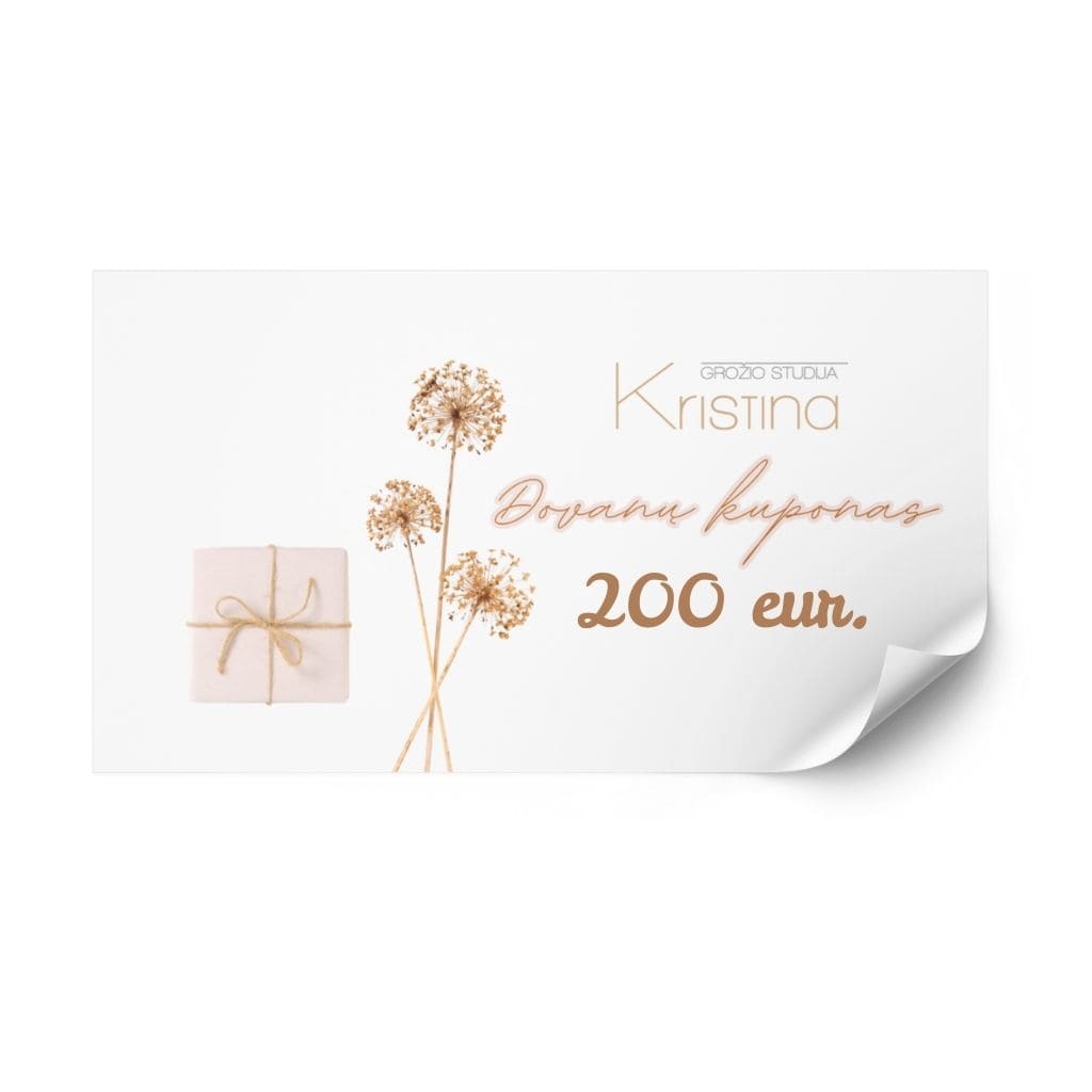Dovanų kuponas 4-min Elektroninis dovanų kuponas 200€ Grožio studija Kristina