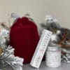 Rinkinys: Kristina Beauty juodas blakstienų tušas ir makiažo kempinėlė aksominiame dovanų maišelyje Kristina Beauty juodas blakstienų tušas MAKE ME WOW ir makiažo kempinėlė aksominiame dovanų maišelyje