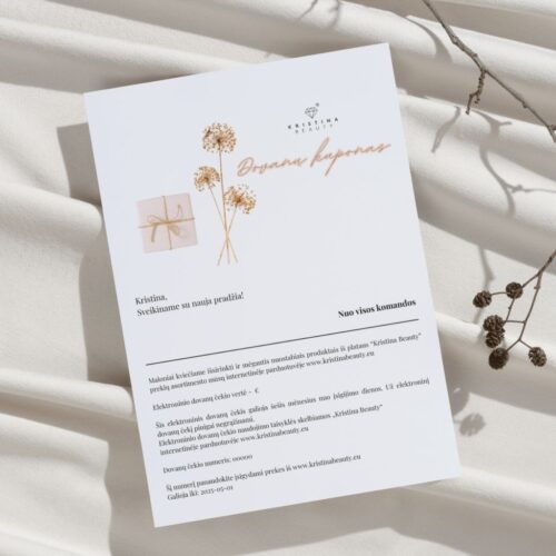 Dovanų kuponas (1) Elektroninis dovanų kuponas 100€ Kristina Beauty