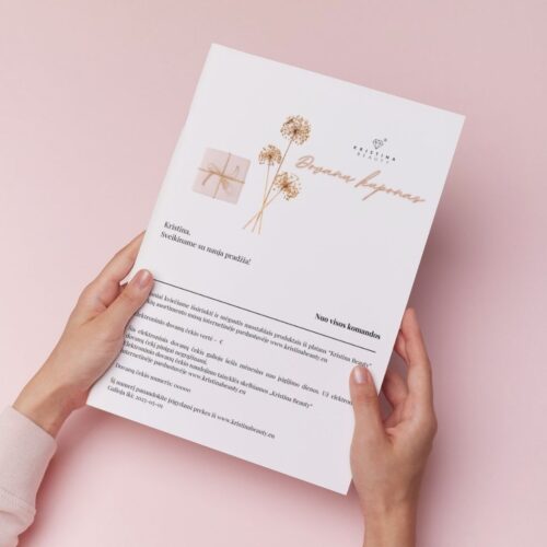 Dovanų kuponas Elektroninis dovanų kuponas 100€ Kristina Beauty