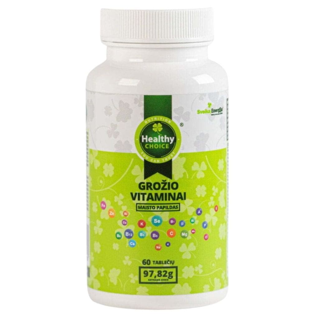 Grožio vitaminai „Healthy Choice“ 60 tablečių-min Grožio vitaminai „Healthy Choice“ 60 tablečių