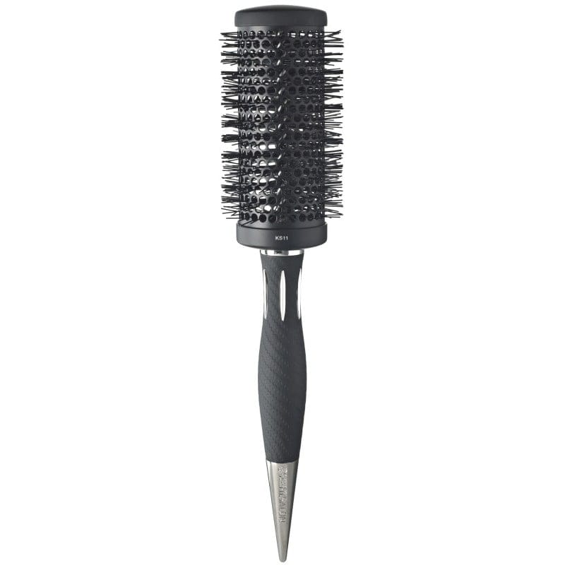 Keramikinis plaukų šepetys Kent Salon Curling, Straightening & Speed Styling Brush KS11, apvalus, 4,4 cm skersmens Keramikinis plaukų šepetys Kent Salon Curling, Straightening & Speed Styling Brush KS11, apvalus, 4,4 cm skersmens