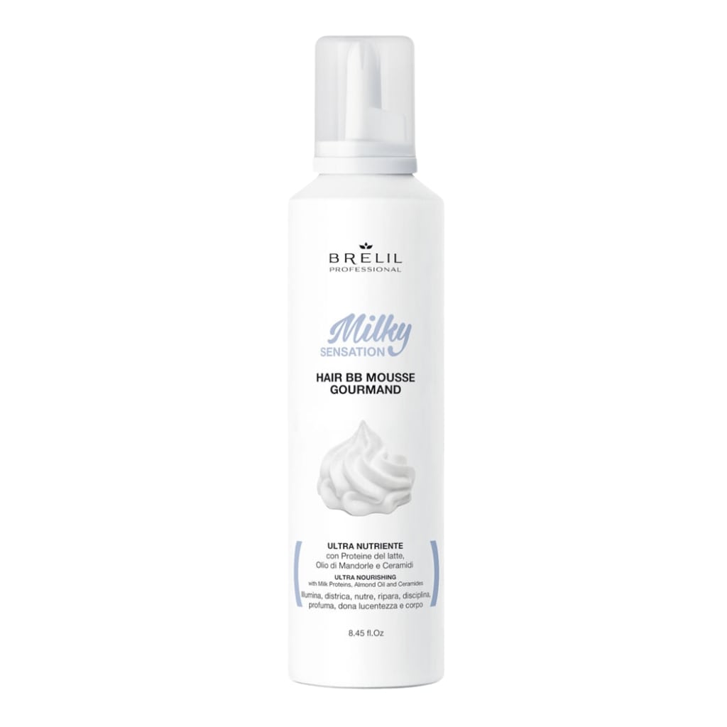 BRELIL daugiafunkcinės atstatomosios plaukų putos MILKY BIOTRAITEMENT BB MOUSSE, 250ml-min BRELIL daugiafunkcinės atstatomosios plaukų putos MILKY BIOTRAITEMENT BB MOUSSE, 250ml