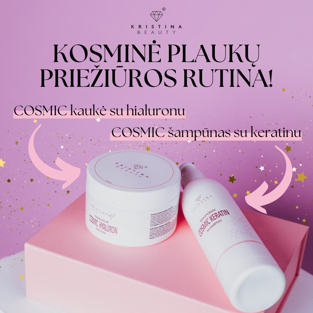 Kristina Beauty COSMIC rinkinys: plaukų kaukė ir šampūnas Kristina Beauty COSMIC rinkinys: plaukų kaukė ir šampūnas