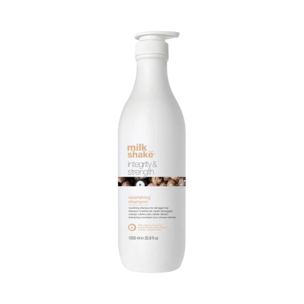 Milk Shake maitinantis šampūnas pažeistiems plaukams INTEGRITY AND STRENGTH, 1000ml-min Milk Shake maitinantis šampūnas pažeistiems plaukams INTEGRITY AND STRENGTH, 1000ml