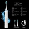 OSOM Oral Care įkraunamas, elektrinis, garsinis dantų šepetėlis Toothbrush White OSOMORALM1WH, baltos spalvos (2)-min OSOM Oral Care įkraunamas, elektrinis, garsinis dantų šepetėlis Toothbrush White OSOMORALM1WH, baltos spalvos