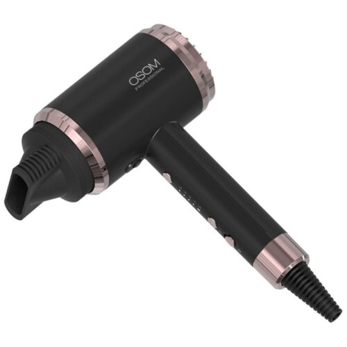 OSOM Professional plaukų džiovintuvas Black Hair Dryer OSOM6800BLHD, juodos spalvos, 1800W (2)-min OSOM Professional plaukų džiovintuvas Black Hair Dryer OSOM6800BLHD, juodos spalvos, 1800W