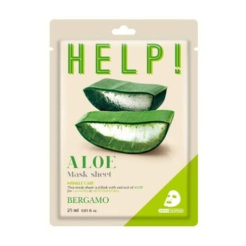 BERGAMO HELP lakštinė veido kaukė su alaviju, 25ml