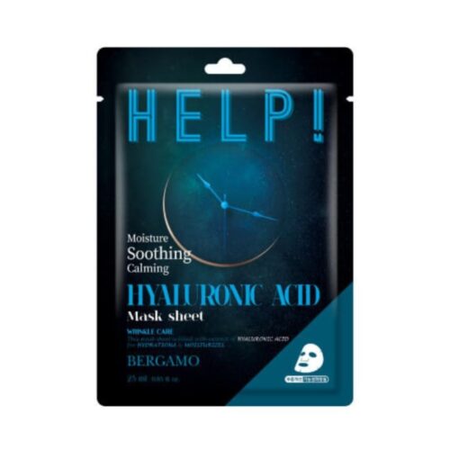 BERGAMO HELP lakštinė veido kaukė su hialurono rūgštimi, 25ml-min BERGAMO HELP lakštinė veido kaukė su hialurono rūgštimi, 25ml