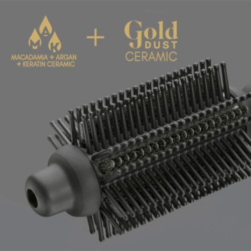 Diva Pro Styling garbanojimo šukos Precious Metals Gold Dust Full Volume, Curling and Styling Hot Brush