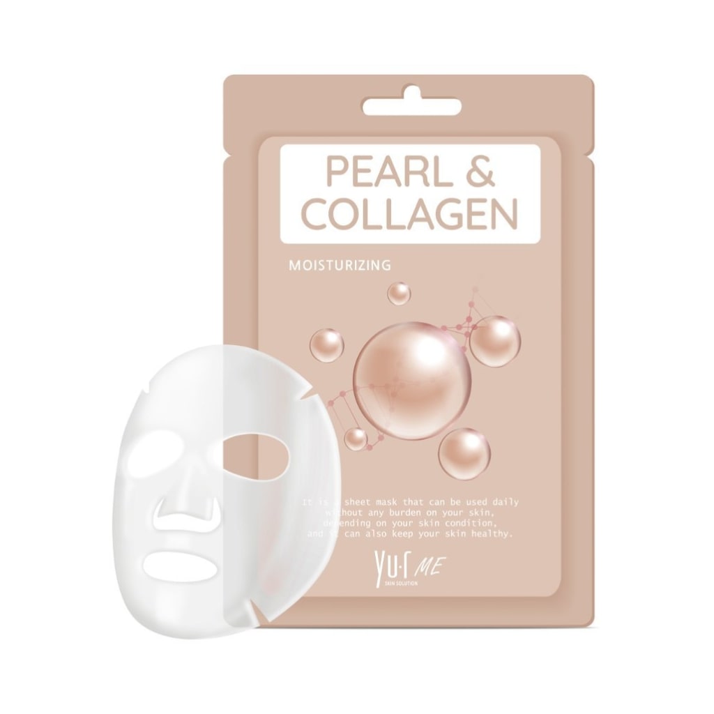 YU.R Me lakštinė veido kaukė su perlais ir kolagenu Pearl and Collagen Sheet Mask, 1vnt-min YU.R Me lakštinė veido kaukė su perlais ir kolagenu Pearl and Collagen Sheet Mask, 1vnt.