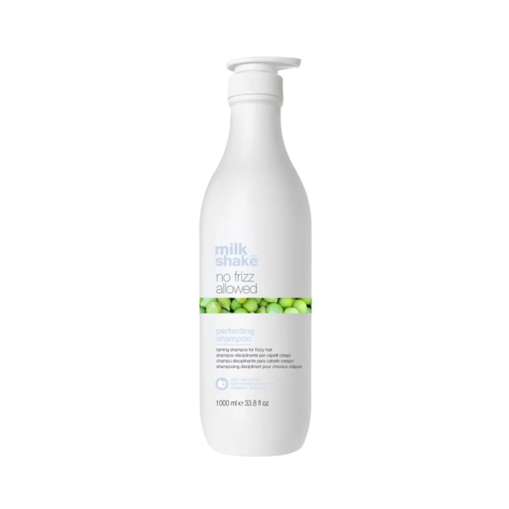 Milk Shake šampūnas šiauštis linkusiems plaukams NO FRIZZ ALLOWED PERFECTING SHAMPOO, 1000ml-min Milk Shake šampūnas šiauštis linkusiems plaukams NO FRIZZ ALLOWED PERFECTING SHAMPOO, 1000ml