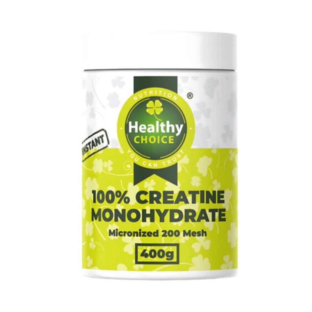 Healthy Choice 100% Kreatino Monohidratas, mikronizuotas 200mesh., 400gr-min Healthy Choice 100% Kreatino Monohidratas, mikronizuotas 200mesh., 400gr
