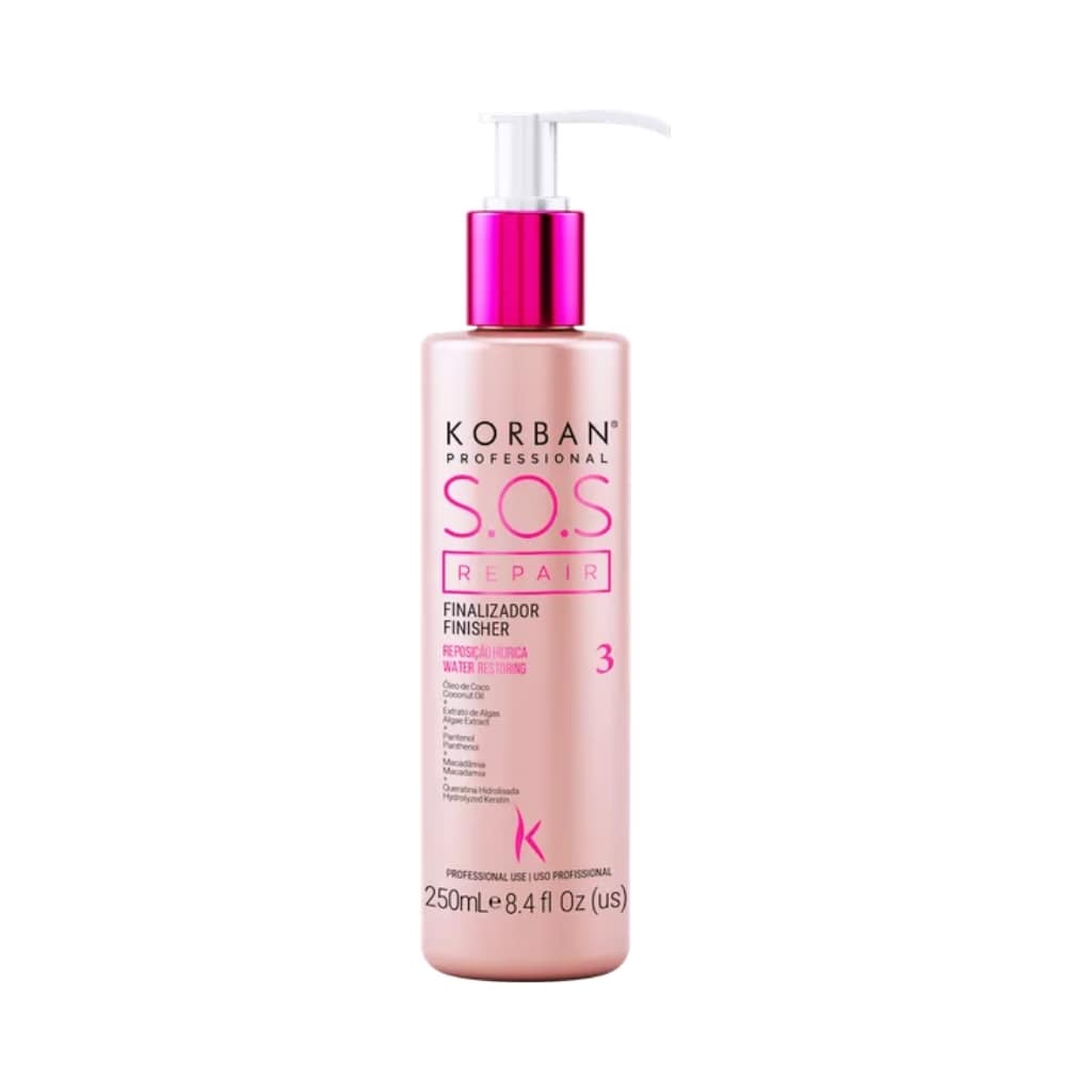 Korban plaukų serumas procedūros užbaigimui S.O.S Repair Finisher, 250ml-min Korban plaukų serumas procedūros užbaigimui S.O.S Repair Finisher, 250ml