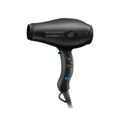 Diva Pro Styling plaukų džiovintuvas Micro 5000 Pro, Black Diva Pro Styling plaukų džiovintuvas Micro 5000 Pro, Black