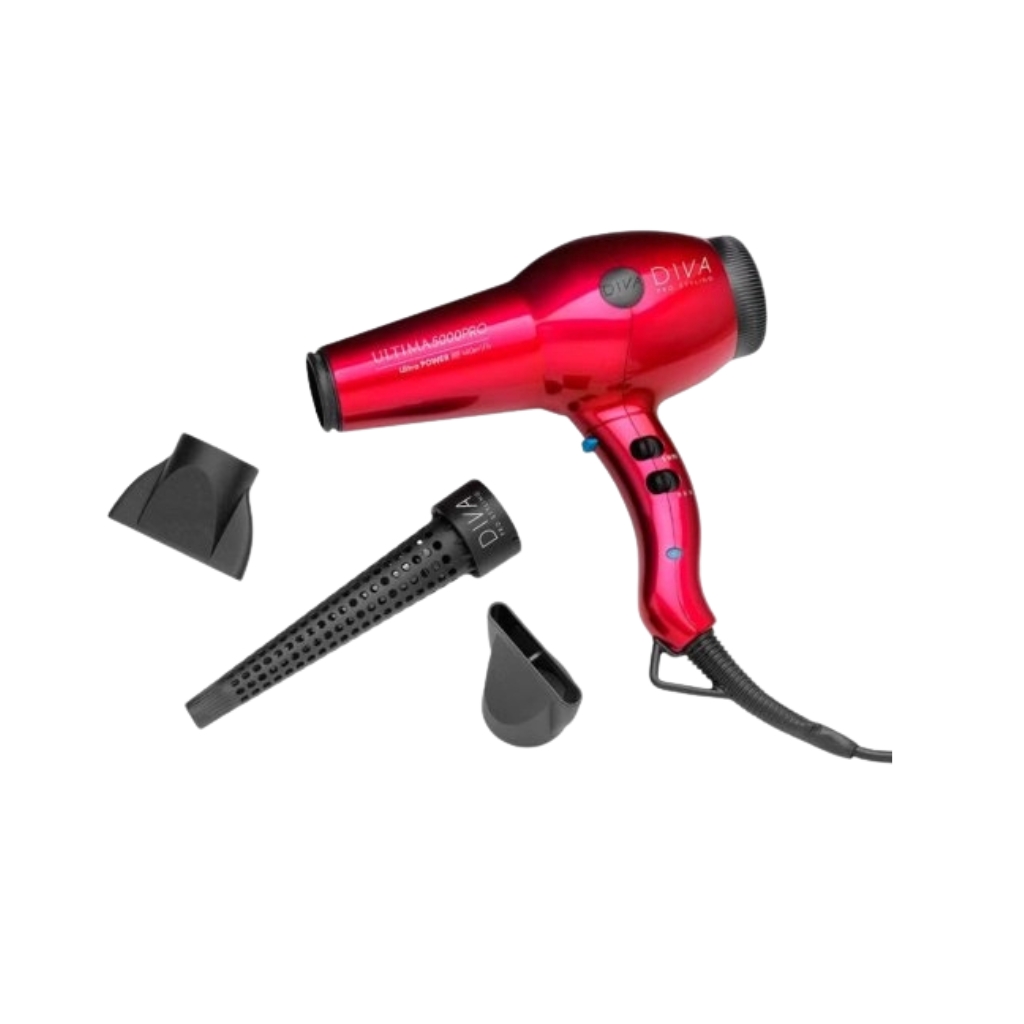 Diva Pro Styling plaukų džiovintuvas Ultima 5000 Pro, Red Diva Pro Styling plaukų džiovintuvas Ultima 5000 Pro, Red