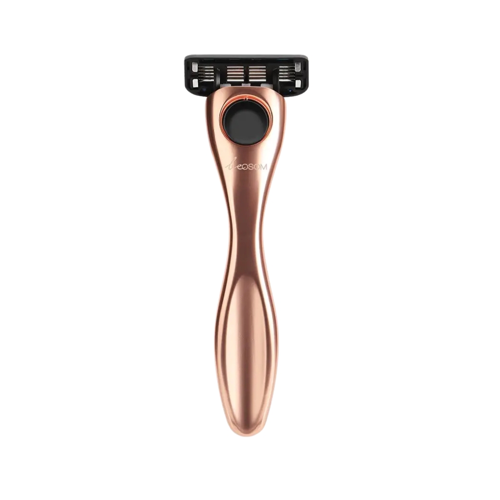 Be OSOM skustuvas Comfort-Flex Razor BEOSOMRAZOR1, su papildoma galvute, rožinio aukso spalvos Be OSOM skustuvas Comfort-Flex Razor BEOSOMRAZOR1, su papildoma galvute, rožinio aukso spalvos