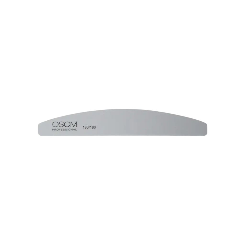 Dildė nagams Osom Professional, Half Moon Shape, grey, 180/180, 1 vnt OSOMP18018, 1/12