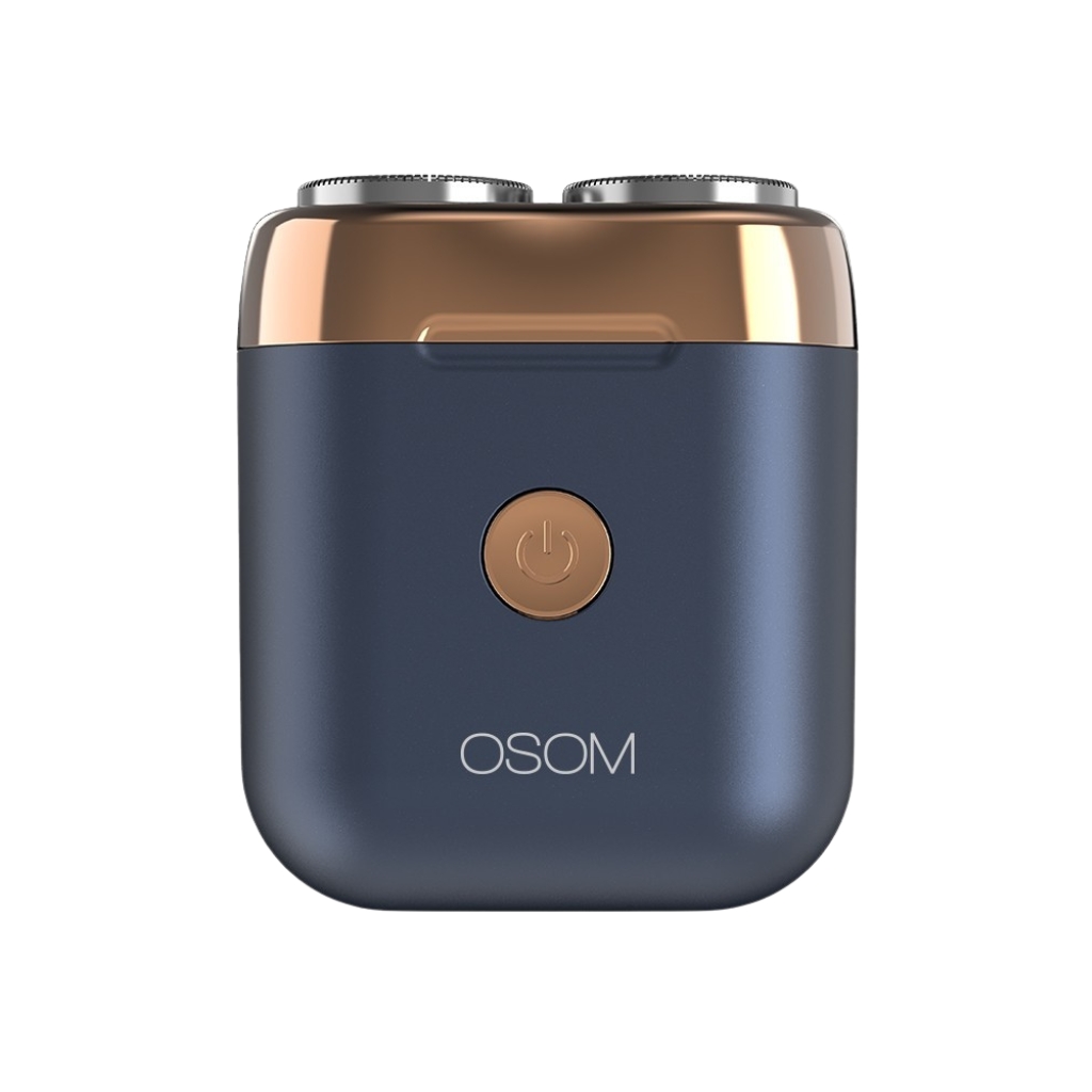Mini plaukų skutimo mašinėlė-barzdaskutė OSOM Dual Blade Rotary Shaver OSOM02970, mėlynos spalvos