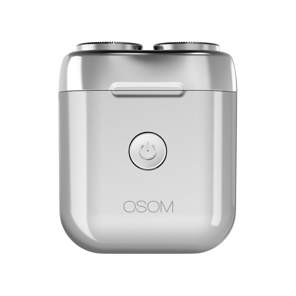 Mini plaukų skutimo mašinėlė-barzdaskutė OSOM Dual Blade Rotary Shaver OSOM02972, pilkos spalvos
