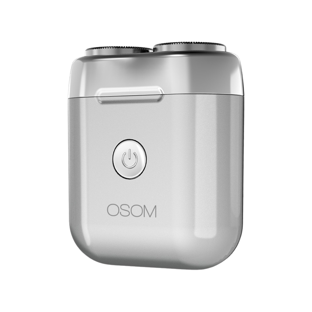Mini plaukų skutimo mašinėlė-barzdaskutė OSOM Dual Blade Rotary Shaver OSOM02972, pilkos spalvos