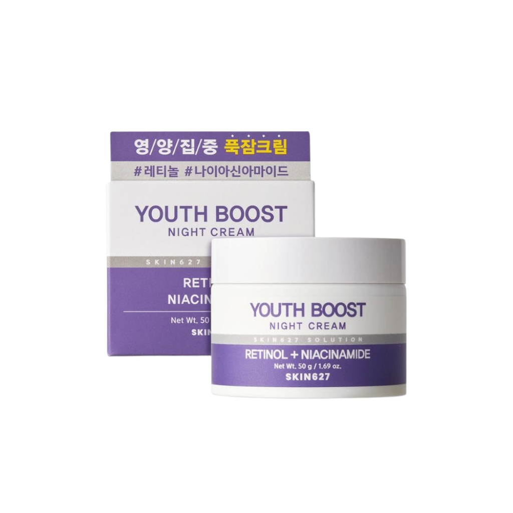 SKIN627 Solution Veido kremas naktinis stiprinamasis su retinoliu ir niacinamidu, 50 g