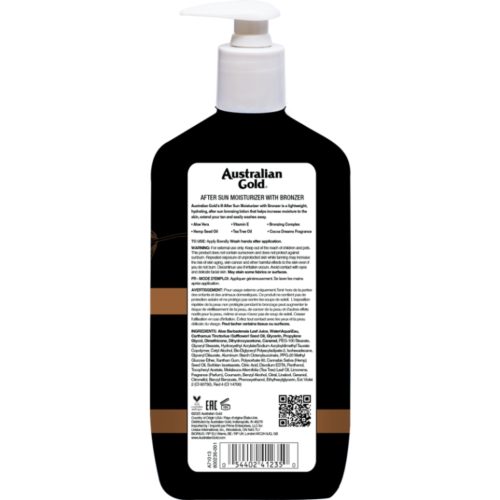 Australian Gold drėkinantis pienelis su bronzantais po deginimosi After Sun Moisturizer, 473ml (1) Australian Gold drėkinantis pienelis su bronzantais po deginimosi After Sun Moisturizer, 473ml