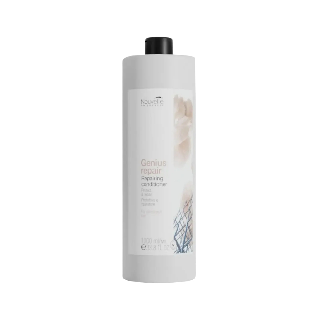 Nouvelle Genius Repair – Atstatomasis kondicionierius pažeistiems plaukams 1000ml. Nouvelle Atstatomasis kondicionierius pažeistiems plaukams Genius Repair, 1000ml