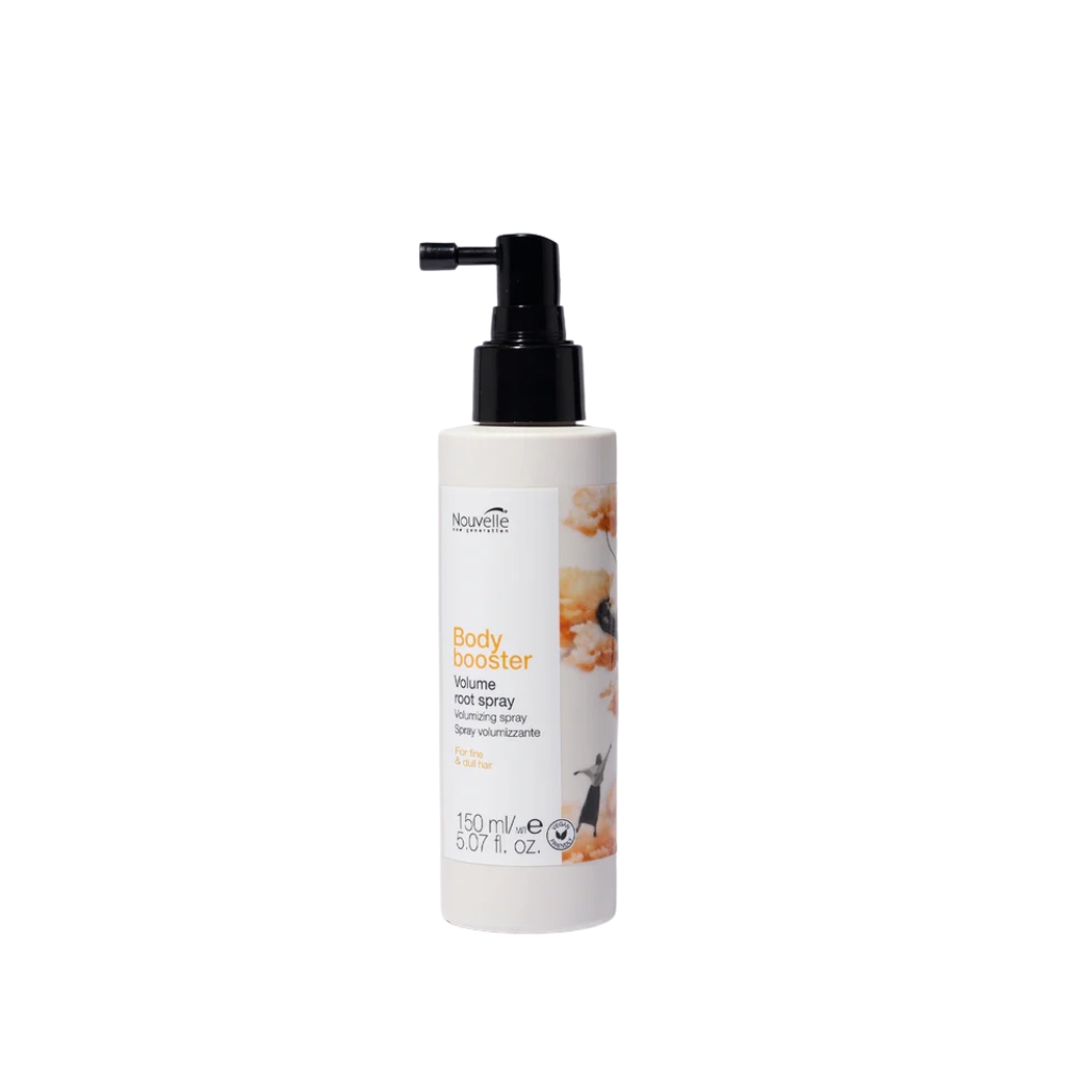 Nouvelle apimties suteikiantis purškiklis Body Booster Volume Root Spray, 150ml Nouvelle apimties suteikiantis purškiklis Body Booster Volume Root Spray, 150ml