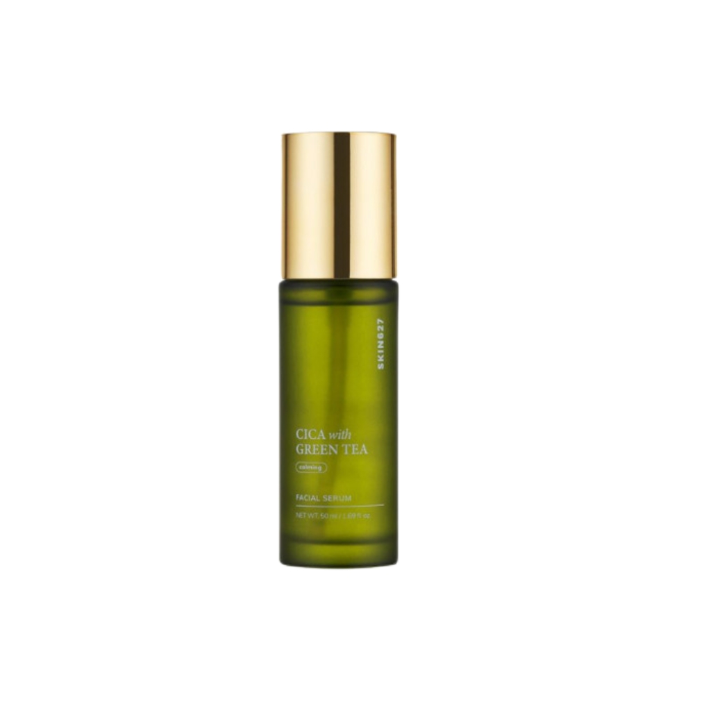SKIN627 veido serumas raminamasis su cica ir žaliąja arbata, 50ml
