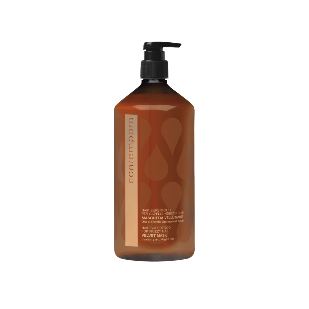 CONTEMPORA kaukė besipučiantiems plaukams Velvet, 1000ml