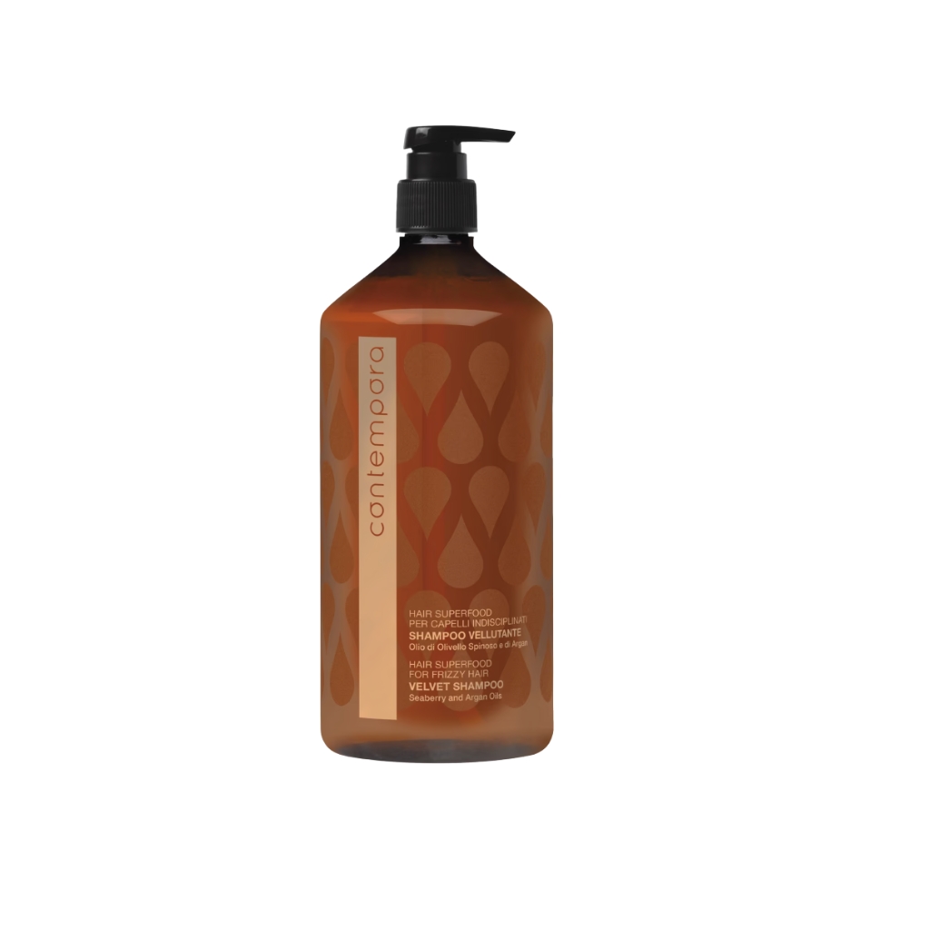 CONTEMPORA šampūnas besipučiantiems plaukams Velvet, 1000ml