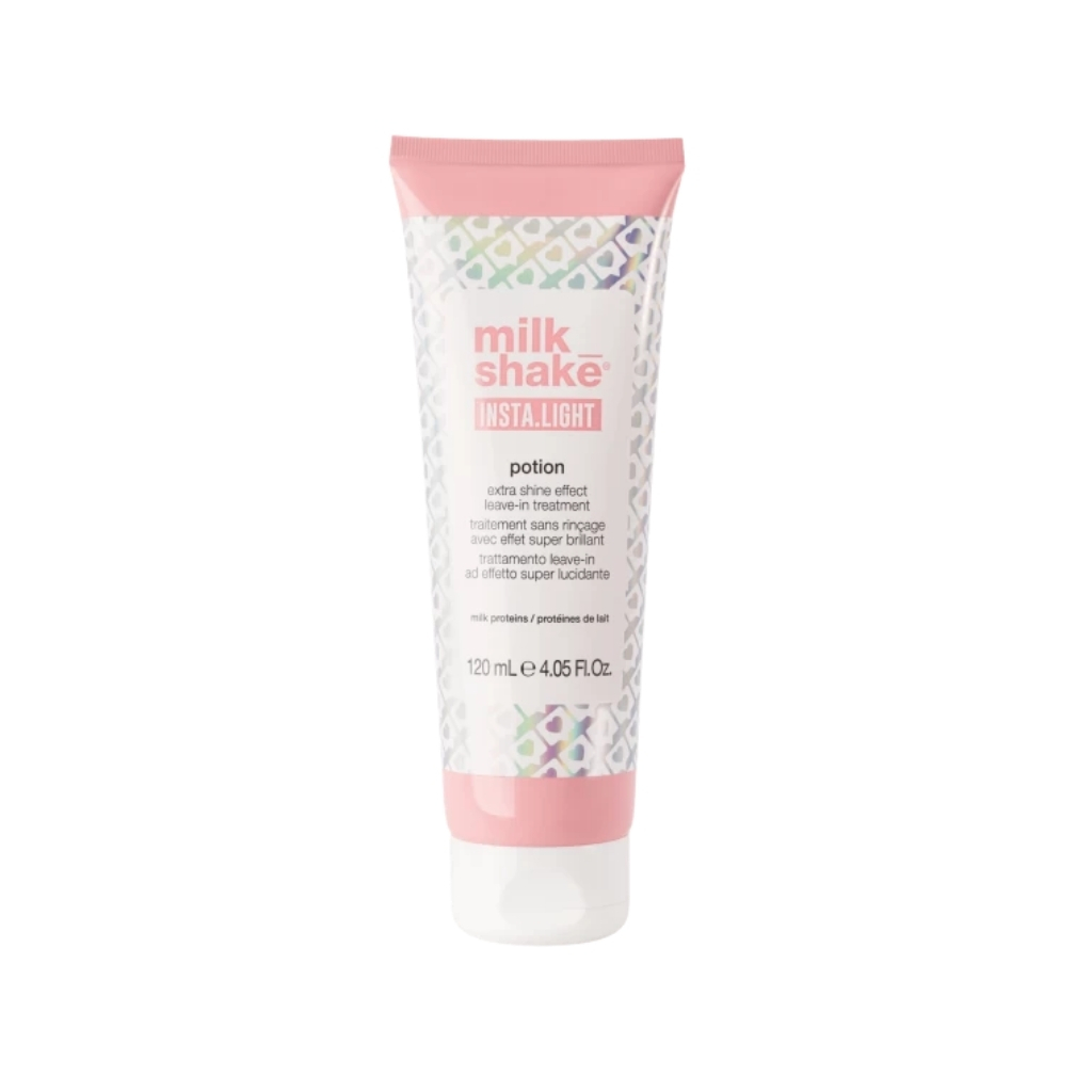Milk Shake spindesio suteikianti nenuplaunama priemonė plaukams Instalight potion, 120ml